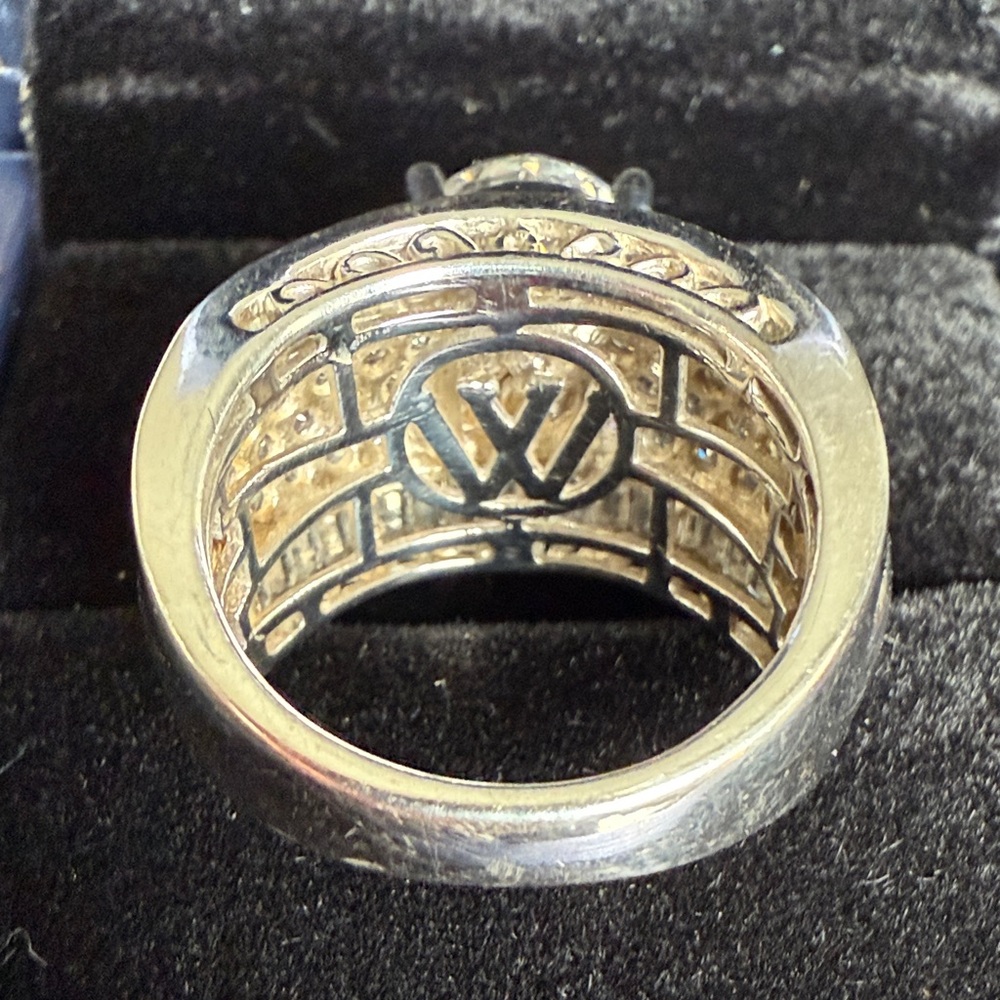 Charles Winston - Bella Luce Sterling Silver Ring with CZ Centerpiece - Picture 5 of 6